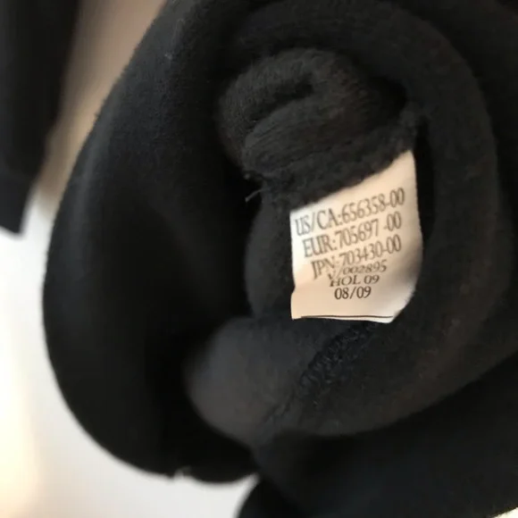 Gap Body Velour Black Zip up Sweater with Hood - Picture 7 of 7